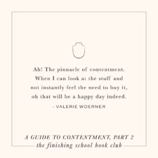 Book Club // Contentment, Part 2