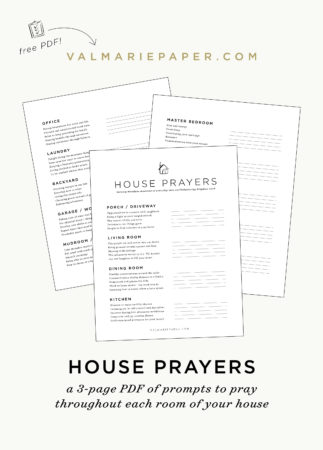 house prayers worksheet