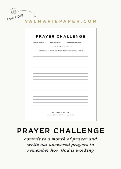 Monthly Prayer Challenge