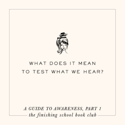 The Finishing School Book Club - Awareness