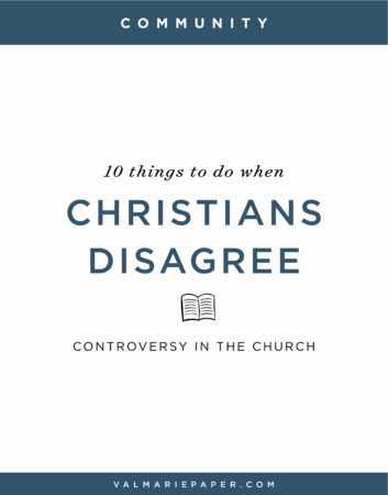 Controversy in the church