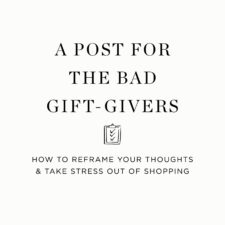 A post for the bad gift-giver