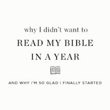 Why I didn’t want to read the Bible in a year