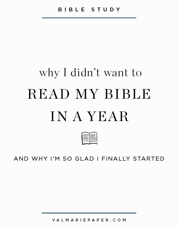 I thought I’d share some reasons to read your Bible in a year that I’m learning in just this one week.