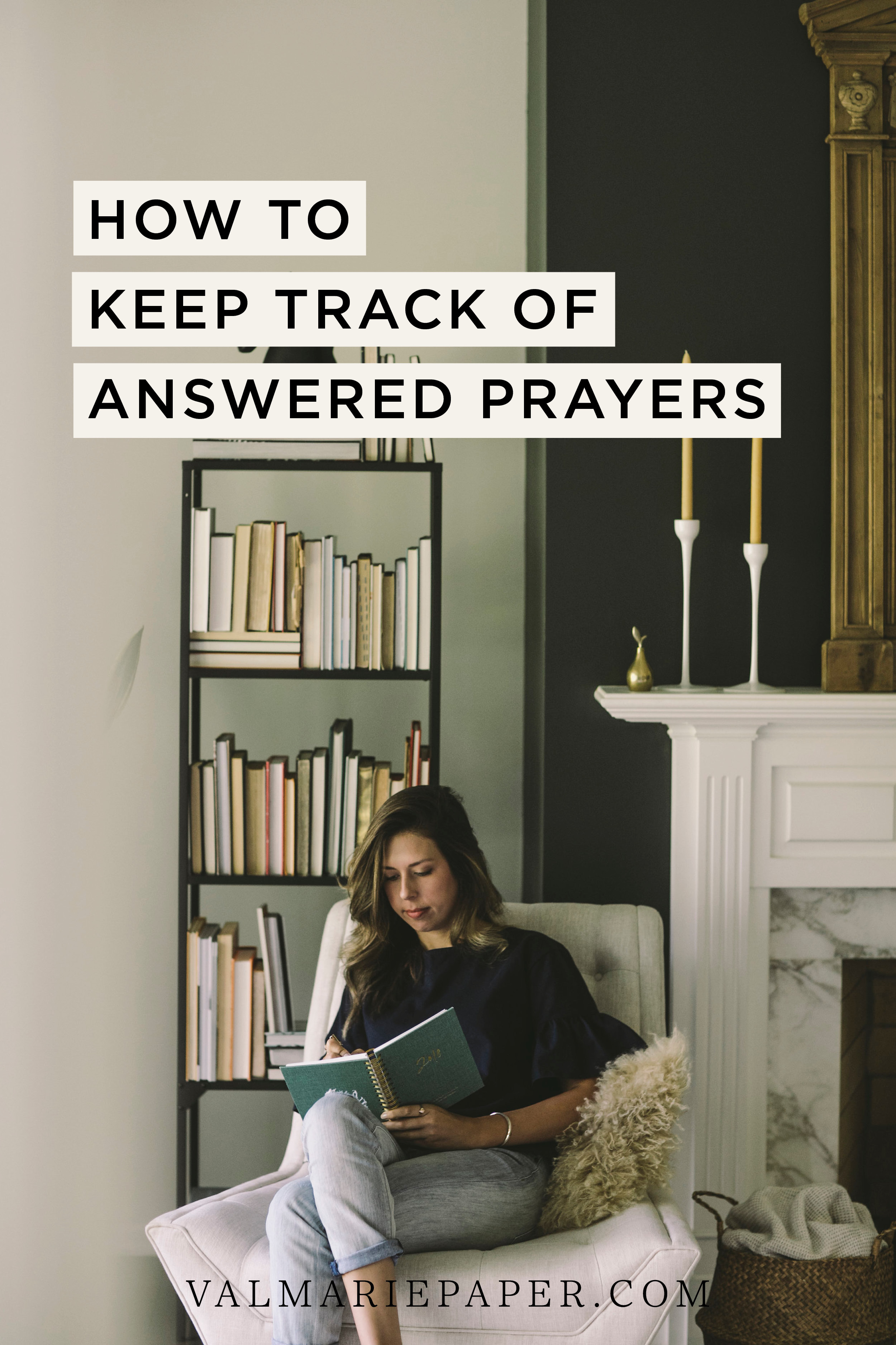 How to keep track of answered prayers by Valerie Woerner | Val Marie Paper, prayer journal, faith, spiritual, praying, warrior, war room, diy, how to, create, faithful