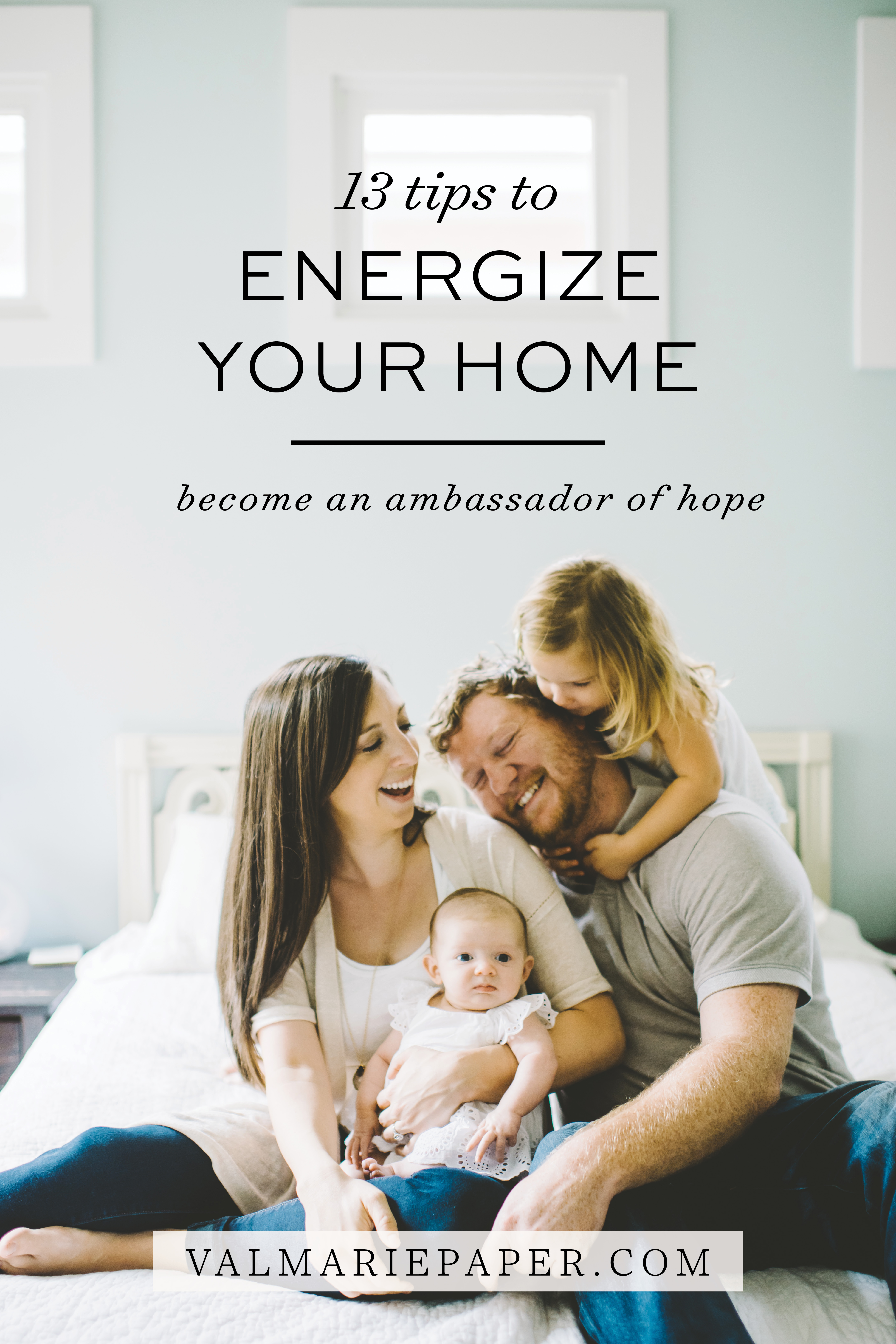 How to energize your home with joy by Valerie Woerner | Val Marie Paper, motherhood, mom, MOPS, peace, kids, activities, parenting, faith, clean eating, oils, dance, giveaway