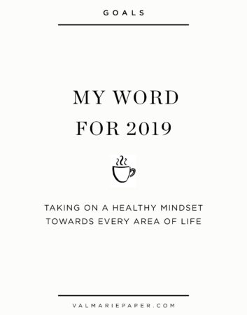 2019 Word of the Year by Valerie Woerner | Val Marie Paper, resolutions, new year, goals, powersheets, cultivate what matters
