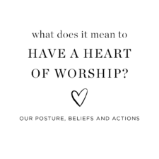 How to kick-start a heart of worship