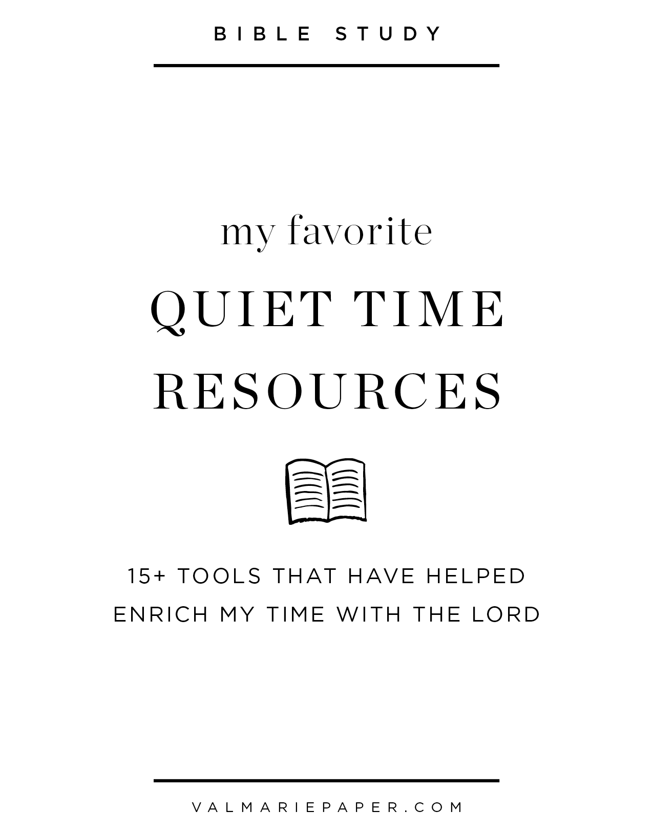 My favorite quiet time resources • Val Marie Paper