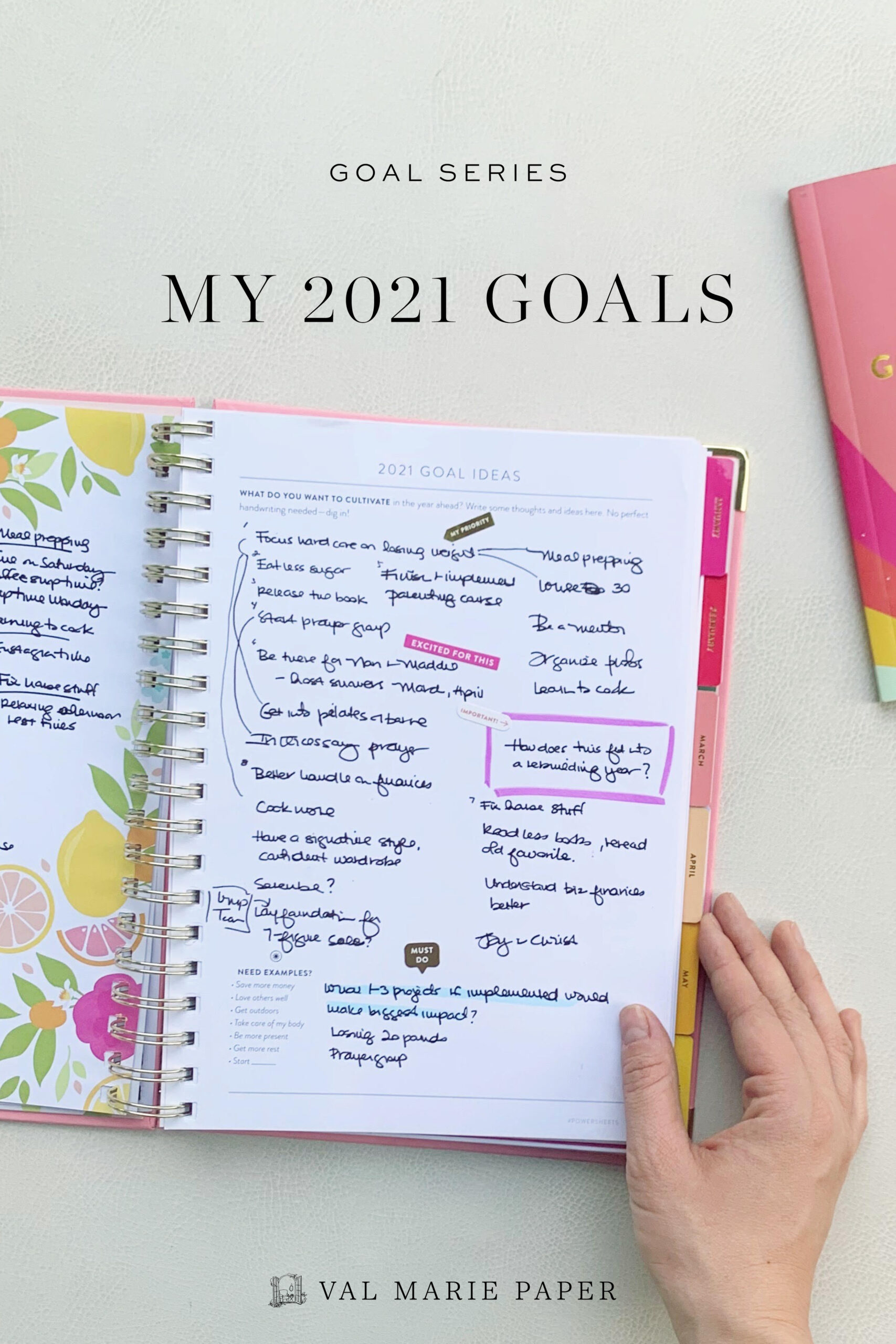 2021 Goals by Valerie Woerner | Val Marie Paper, prayer, ministry, prayer, refresh, meditation, praying for your kids, prayer warrior, war room, how to pray, pregnancy, praying for your baby, praying for your husband, books, reads, book list, tools, resources, life, goals, intentions, resolutions, new year