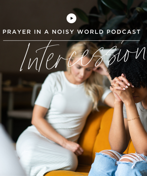 On the Podcast: Intercession by Valerie Woerner, prayer journal, women's ministry, prayer, refresh, meditation, how to make a prayer journal, praying for your kids, husband, prayer warrior, war room, Bible study, tools, prayer notebook, how to pray, prayer in a noisy world, bible, praying scripture, intercession, praying for others