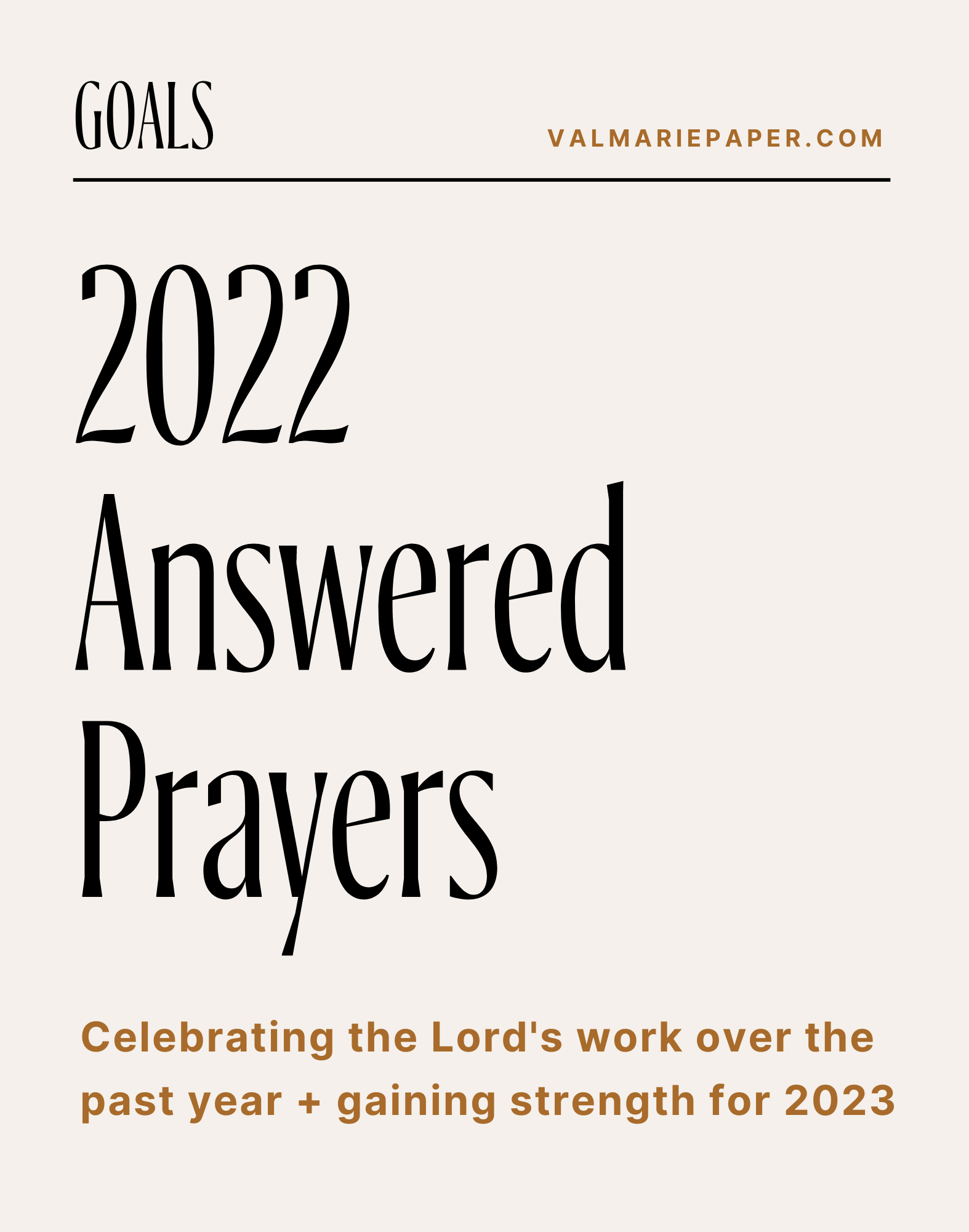 2022 Answered Prayers by Valerie Woerner, goal series, goals recap, prayer warrior, prayers